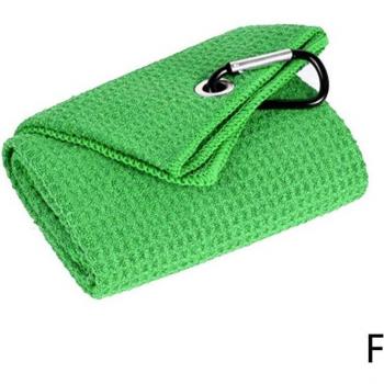 30x50cm Cotton Golf Towel with Microfiber Hook and Waffle Pattern