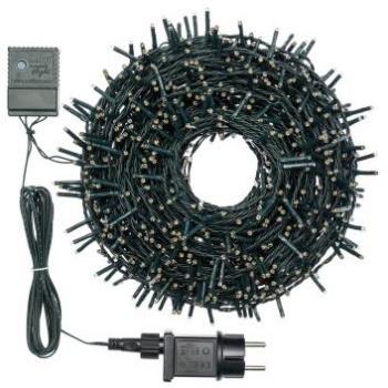 Weihnachtslichterkette Ø6cm 1000 MiniLEDs grünes Kabel 4+30,5m