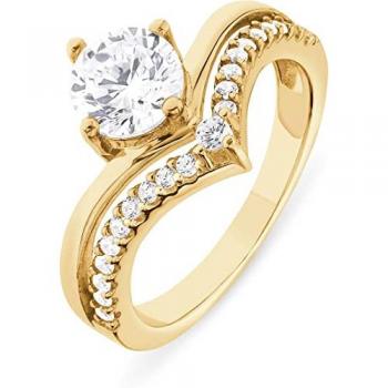 FAVS - Damenring 925er Silber Ringe 1 ct