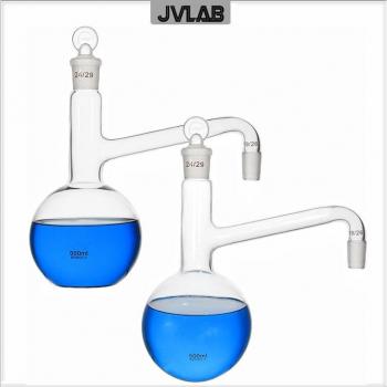 Matraz de destilación 500 mL, frasco de vidrio, para agua destilada y extracción de aceites esenciales