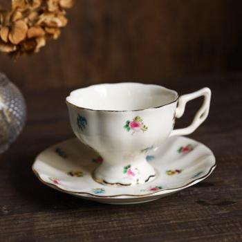 Vintage Floral Teacup and Saucer