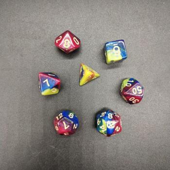 Dados de Juego Poliédricos 7 Piezas D4 D6 D8 D10 D12 D20