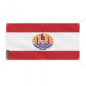 French Polynesia Flag Banner – 6 Eyelets, 180x360cm, Polyester