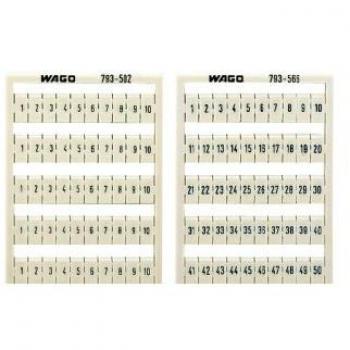 5mm White Terminal Block Label Set - 793-5602 (5 Pieces)