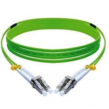Exertis Connect LWL Patchkabel, 50/125 µm, OM5-Faser, LC Duplex Stecker/Stecker, UPC, lindgrün, 3.0 m