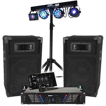 BOOST DJ-300 pack sonorisation + portique + 4 effets lumières DMX Euphoria