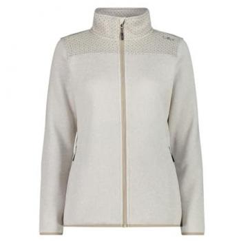 Vanilla White Women’s Technical Knit Fleece Jacket – Full Zip – CMP Size 14