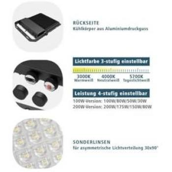 Leuchtek FLS7 Flutlichtstrahler 12400lm IP66