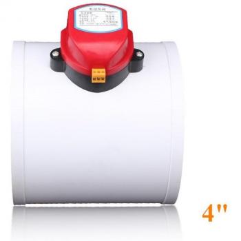 Amortisseur à air électrique motorisé en plastique 4 pouces ventilation HVAC 12V