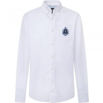 Camicia Hackett Heritage Oxford Bianco a Maniche Lunghe S