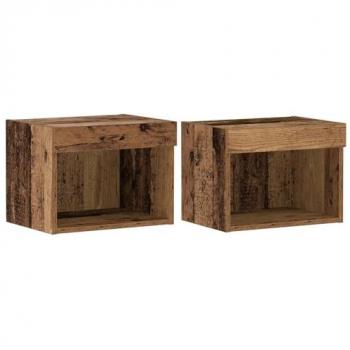 Mobile TV in legno massello scuro 40x30x30 cm – Vidaxl