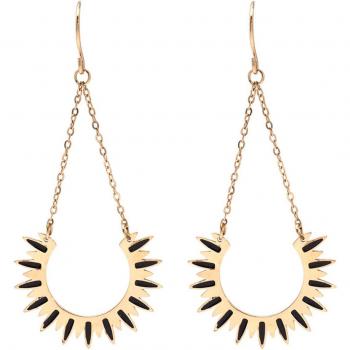 Boucles de Diseño Cleopatra Negro y Dorado