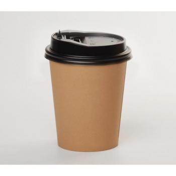 Thick Single Layer Kraft Paper Coffee Cups - 50 Count, 8oz/12oz/16oz