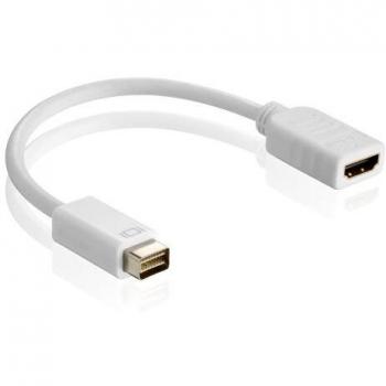 DA010 HDMI to Mini DVI Adapter, White, 6 inches, Female HDMI to Male Mini DVI