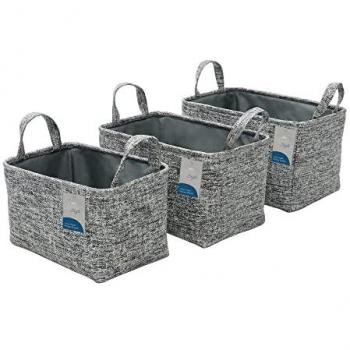 JVL Urban Set of 3 Rectangle Paper Storage Baskets