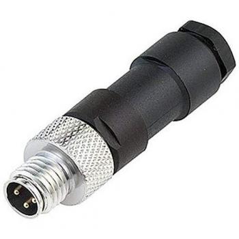 Binder 99-3379-00-03 M8 Sensor/Actuator Plug Connector, Screw Closure, Straight