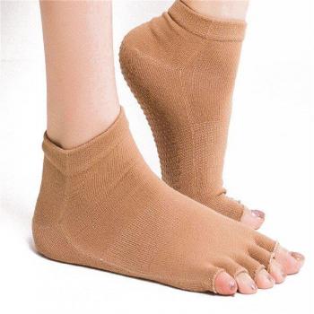 Non-Slip Silicone Half Five Fingers Yoga Socks