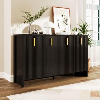 Spazio Elegante: Credenza Nera Flessibile