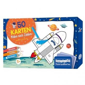 50 Karten Malen nach Zahlen - Weltraum
