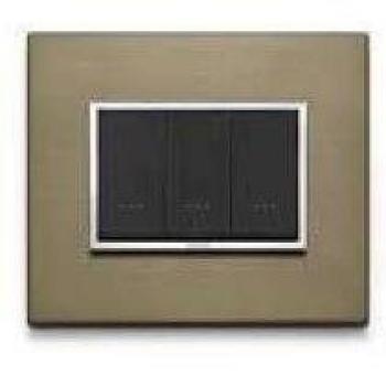 Vimar Eikon Evo Placca 4 Moduli Bronzo Scuro Mostrina Vimar 21654.05