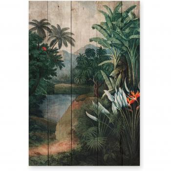 Decoración de Madera Jungla 60x40