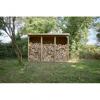 Forest Garden 8'11 x 2'10 Pent Large Overlap Log Store
