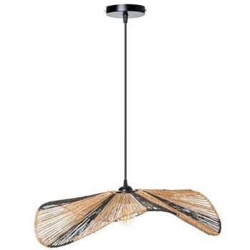 Lampada bohémien in iuta naturale a sospensione con luce a incenso