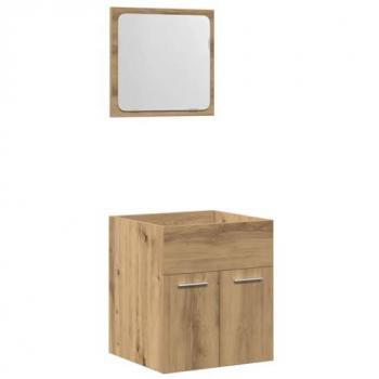 VidaXL Ensemble Meubles Salle de Bain Bois d’Ingénierie 2 Pcs