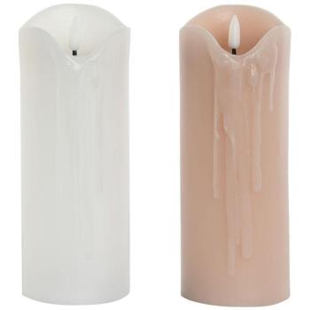 Lampada Candela LED 7,5x7,5x20 cm – Bianco Rosato DKD