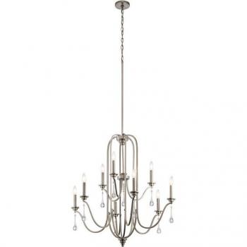 Kichler Karlee 9 Light Chandelier Classic Pewter