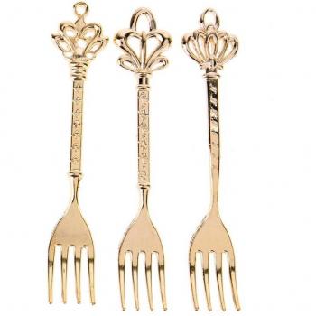 Tête Zinc Vintage – Fourchette Fruits et Dessert en 2 dents