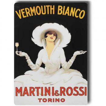 Magneto Retro I Tesori di Lily – Vermouth Bianco Martini Rossi 9x6,5 cm Nero