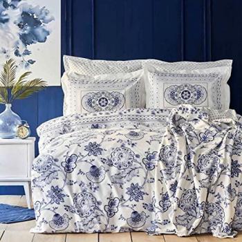 Karaca Home Amar Blue Bettwäsche 240 cm x 260 cm