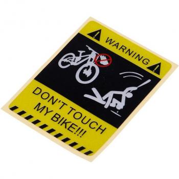 Waterproof Don't Touch My Bike Bicycle Warning Sticker - Decorative Cycling Decal
