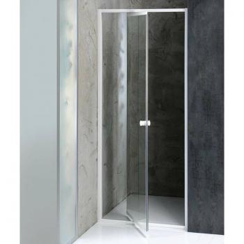 Aqualine Amico 82‑100×185 cm Anta Doccia Soffietto Vetro Trasparente G80