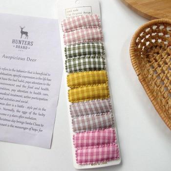 Korean Spring Daisy Lace Hairpin Clips - 10 pcs, 5cm, Colorful Fabric Accessories for Girls