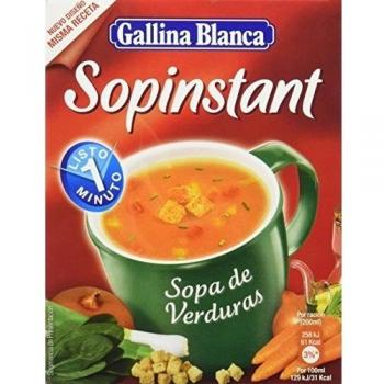 Sopa Rápida Gallina Blanca Veggie con Picatostes