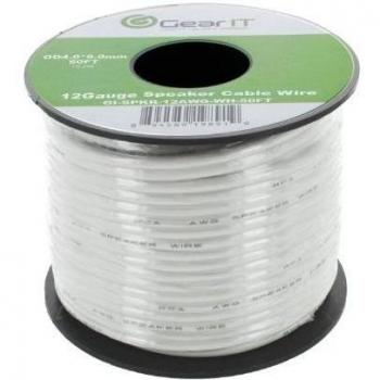 Cable de Altavoz GearIT Pro Series 12 AWG 50 pies (Blanco)