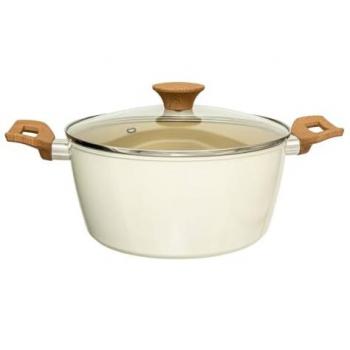 Faitout Harmony 24 cm aluminium forgé beige