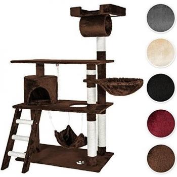 TecTake Rascador para Gatos Árbol para Gatos Sisal Juguetes 141 cm