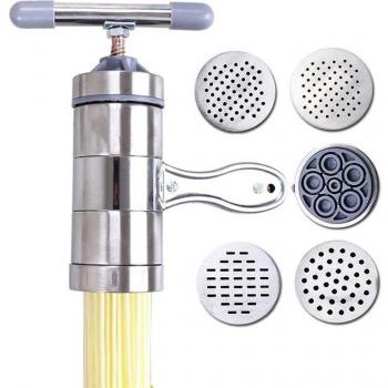 Kapmore Stainless Steel Pasta Press with 5 Pressing Molds