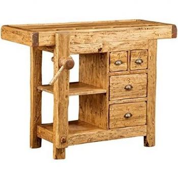 Biscottini Solid Lime Wood Workbench