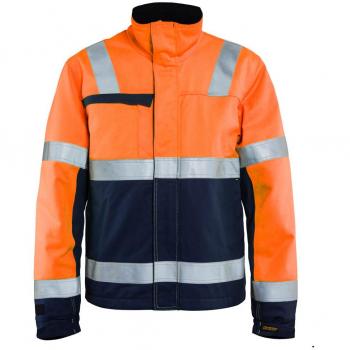 Giacca di Lavoro Multinorma Invernale 4069 con Tessuto Interblocco Arancione/Marine XL