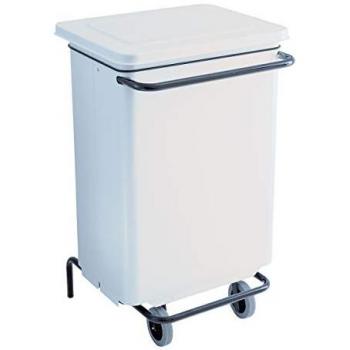 Contenitore Mobile 70L Metallo Vernice Epossidica Bianca