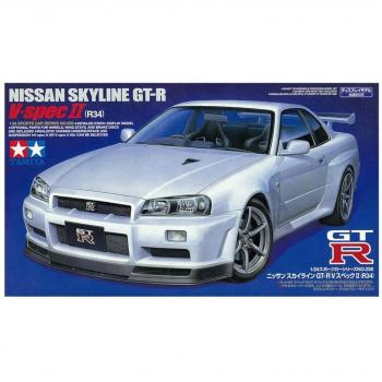 Nissan Skyline GT-R R34 V-Spec II 1:24 Scale Model Kit