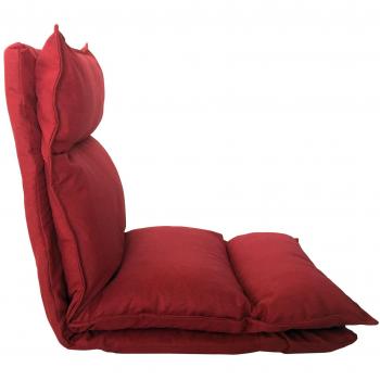 Mobili Rebecca - Poltroncina a Terra Seduta Yoga Rossa Poliestere 70x56x70