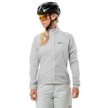 Giacca Antivento Jack Wolfskin Gravex Wind Grigio Chiaro Donna - M