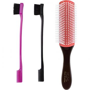 Edge Control Dual-Action Hair Styling Brush