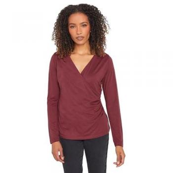 M & Co Top Long Manches Violet Élégant