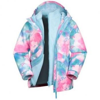 Blue Aries 3‑in‑1 Watercolour Waterproof Jacket for Boys – 7/8 Years